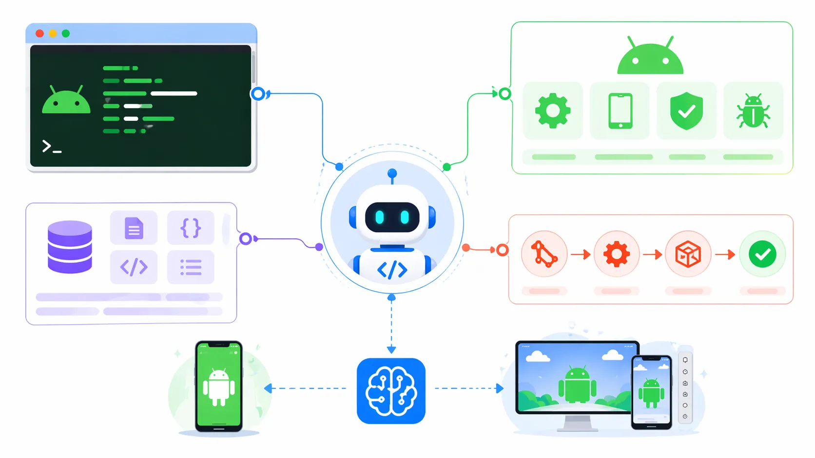 Android CLI와 공식 스킬이 앱 빌드 단계를 연결하는 구조