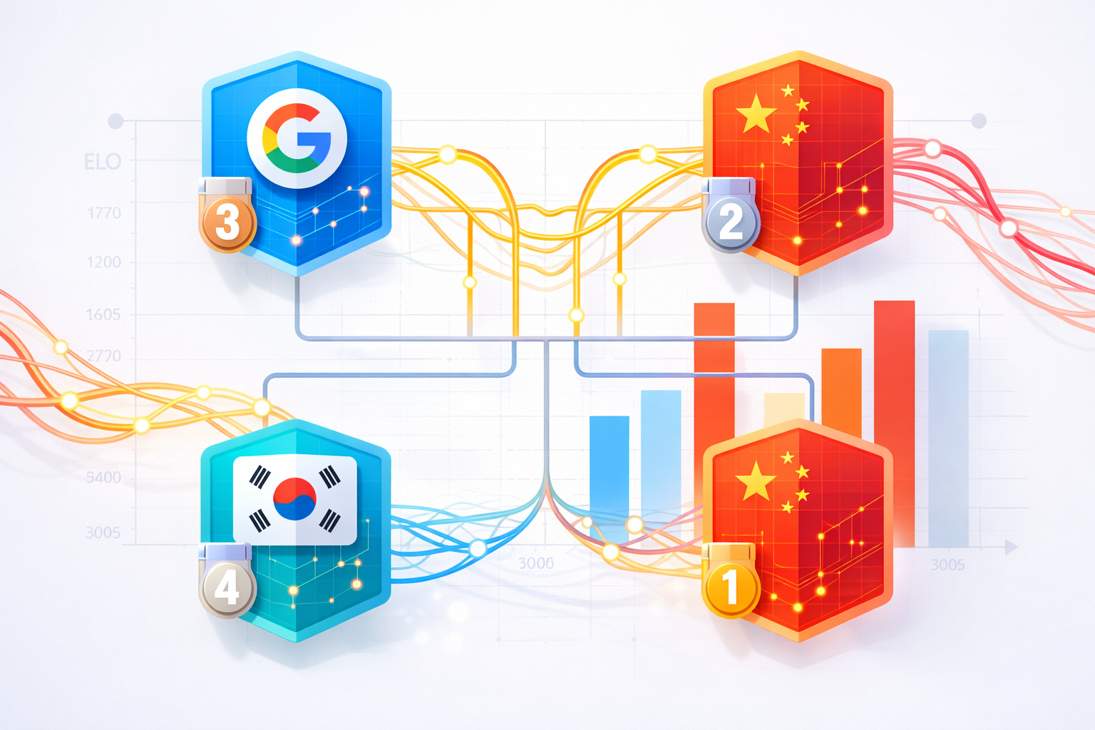 Gemma 4와 중국 오픈소스 AI 모델 벤치마크 비교표