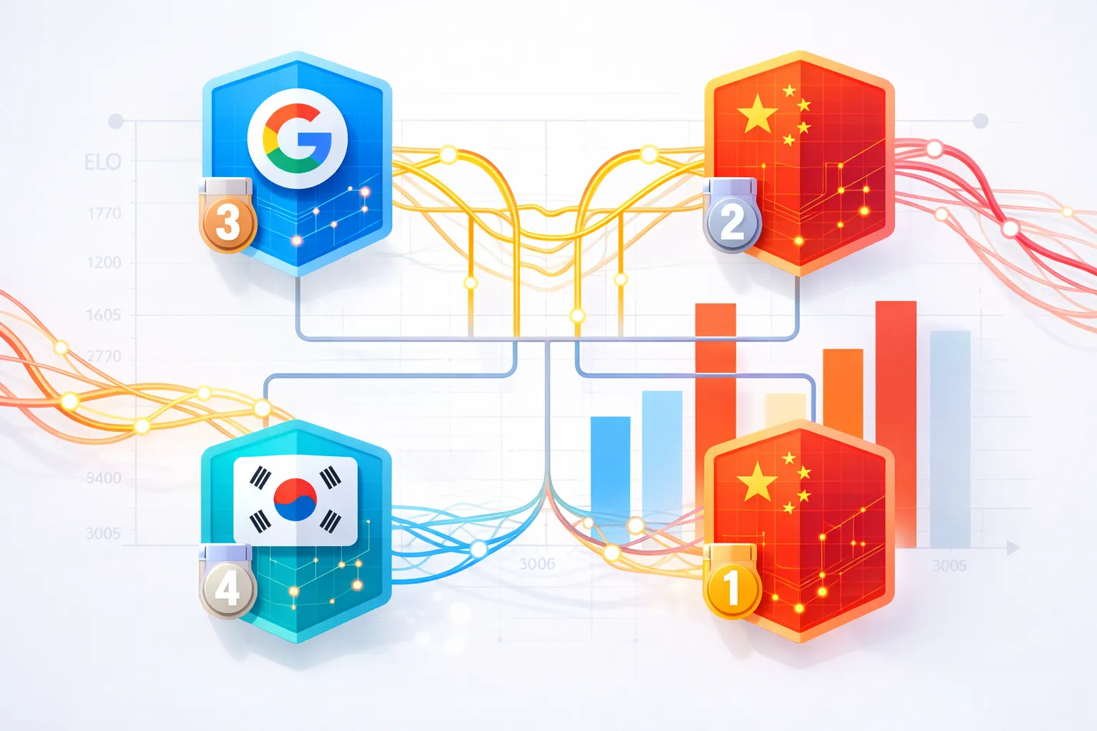 Gemma 4와 중국 오픈소스 AI 모델 벤치마크 비교표