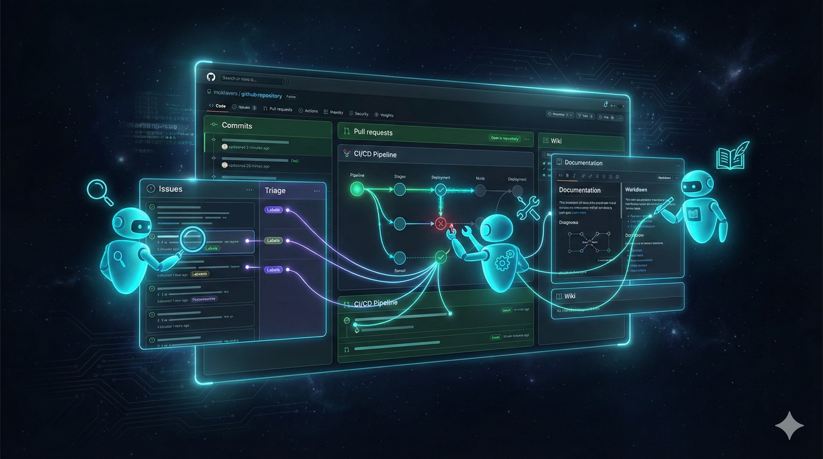 GitHub Agentic Workflows 아키텍처 — AI 에이전트가 GitHub Actions 파이프라인 안에서 동작하는 구조