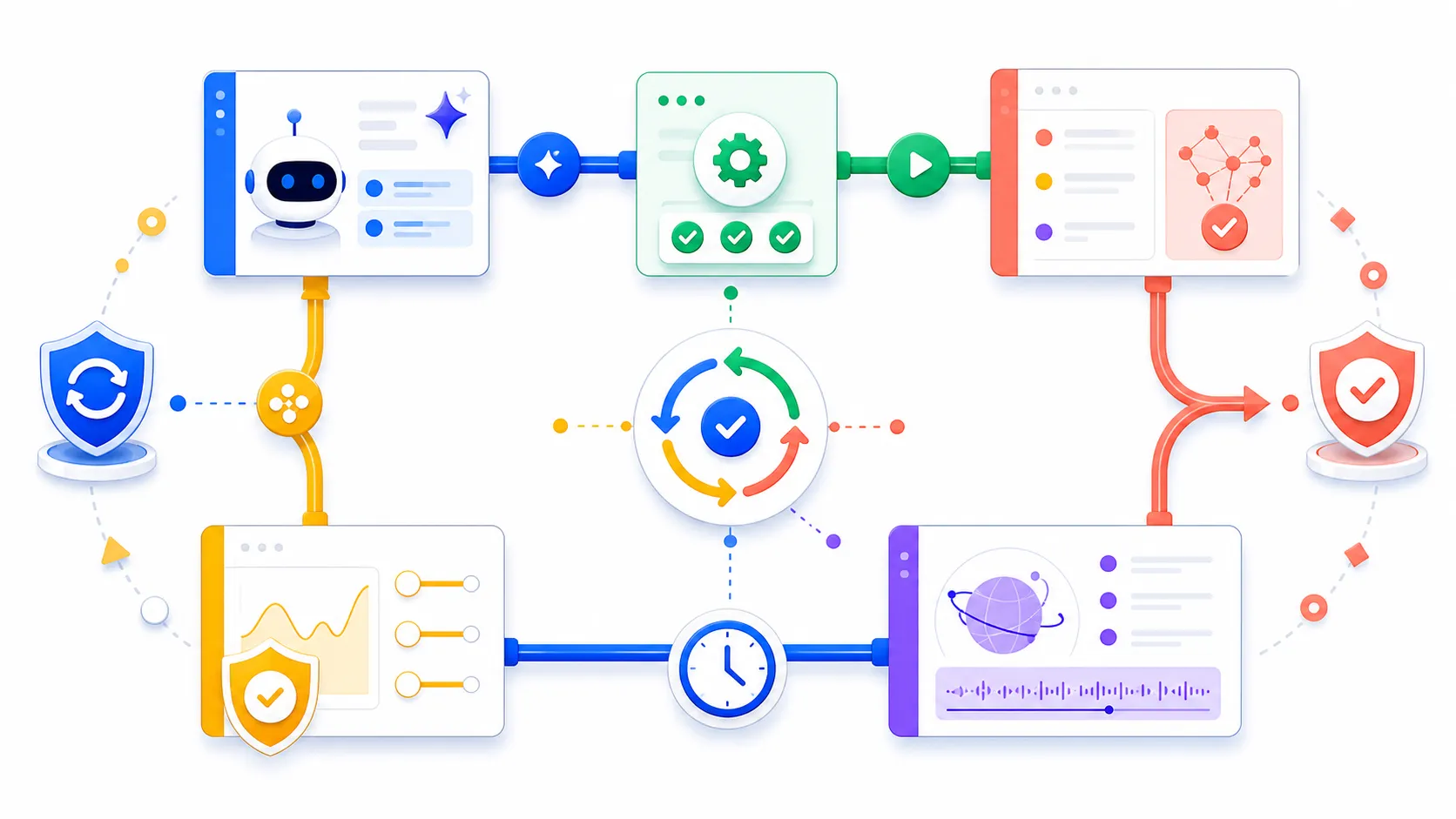 Codex, Copilot, CI, 리뷰 로그가 하나의 에이전트 운영 루프로 연결된 밝은 다이어그램