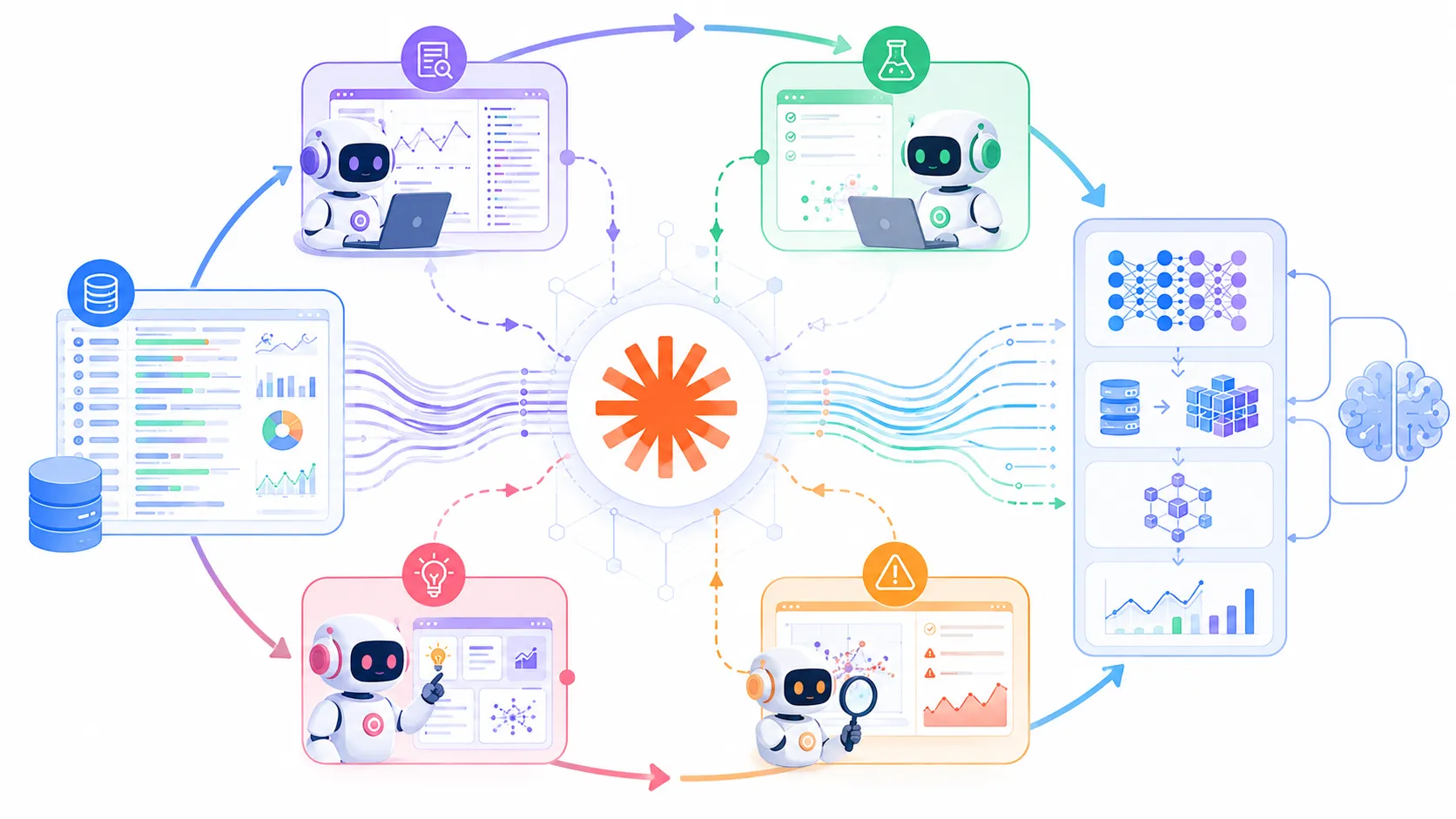 Claude pretraining research loop where AI agents assist experiments and model evaluation pipelines