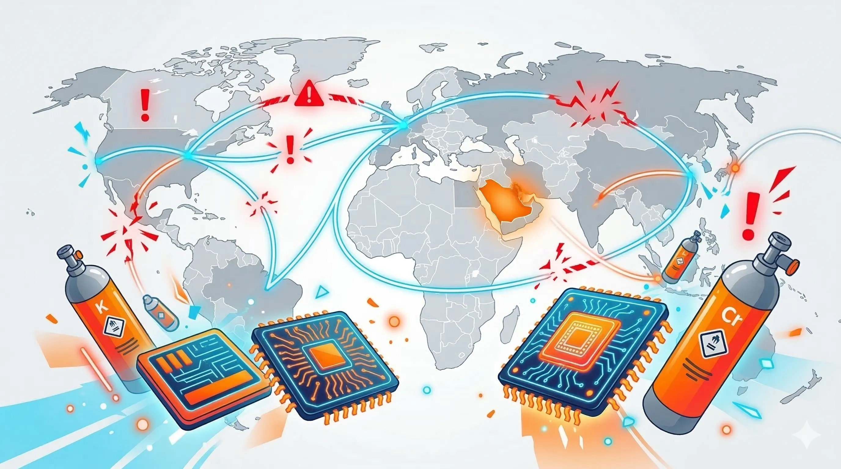 이란 드론 1대가 반도체 2주 카운트다운 걸었다 — 카타르 헬륨 위기의 실체