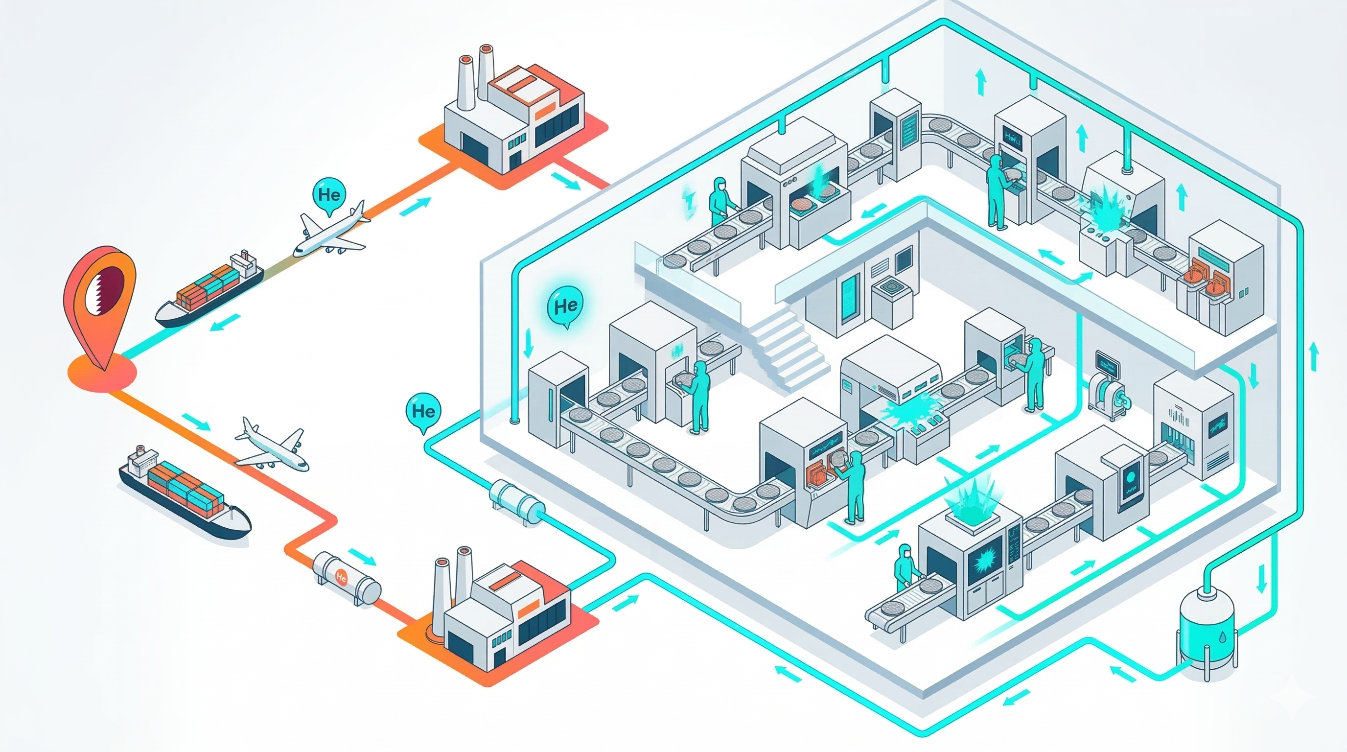 반도체 공급망 헬륨 의존도 구조