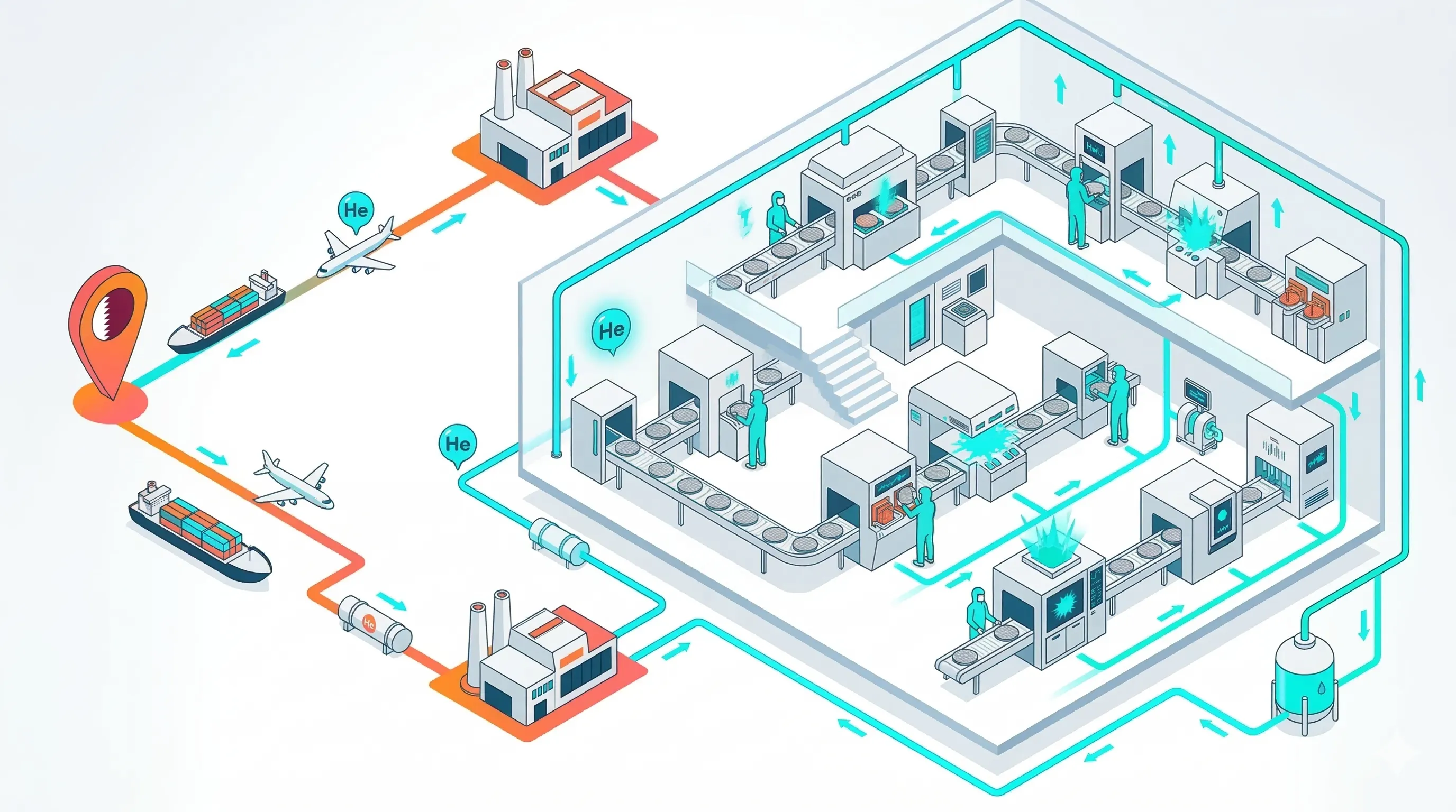 반도체 공급망 헬륨 의존도 구조