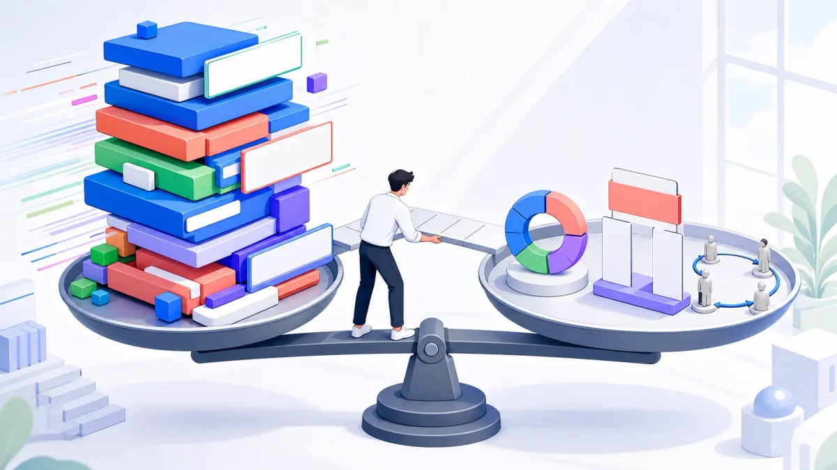 2026 스타트업 설문의 AI 개발 속도와 운영·매출 격차를 밝게 표현한 이미지